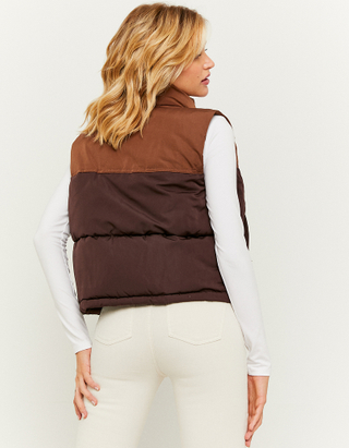TALLY WEiJL, Brown Sleeveless Puffer Jacket for Women