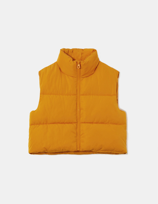Κίτρινο αμάνικο Puffer Jacket