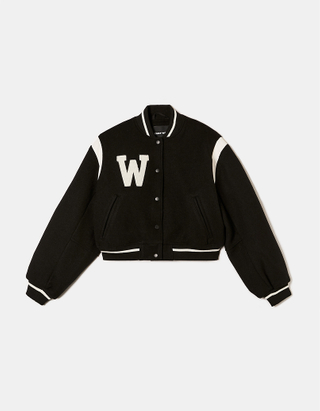TALLY WEiJL, Faux Wool Varsity Jacket for Women
