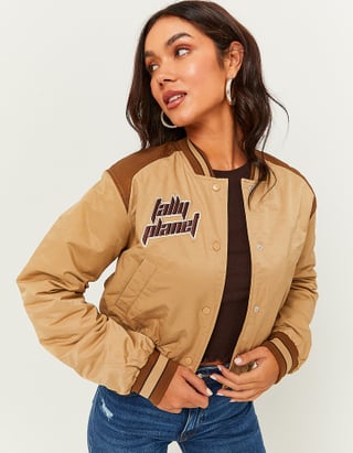 TALLY WEiJL, Beige Varsity Jacket for Women