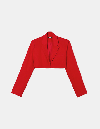 TALLY WEiJL, Red Cropped Blazer for Women