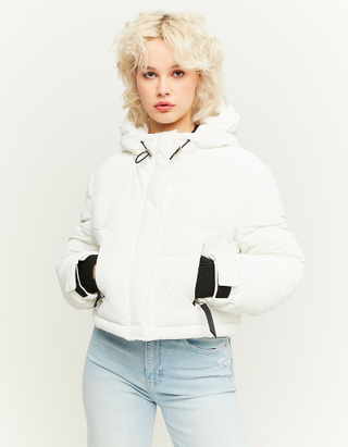TALLY WEiJL, Cropped Padded Jacket with Contrasted Trims for Women