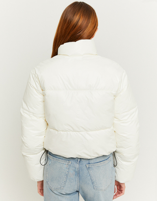 TALLY WEiJL, Weiße glänzende gefütterte Cropped Jacke for Women