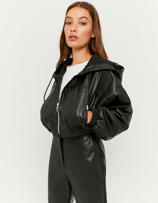 TALLY WEiJL, Black Faux Leather Jacket for Women