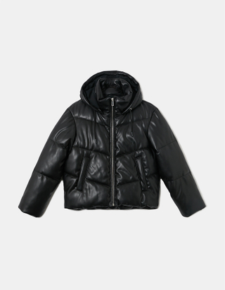 Black Faux leather Jacket