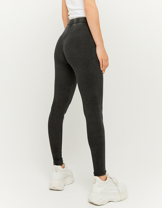 Grey Ribbed Leggings | TALLY WEiJL 