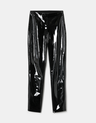 TALLY WEiJL, Legging Taille Haute en Vinyle Noir for Women