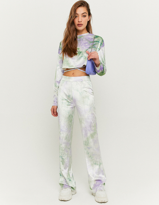 Tie Dye High Waist Flare Leggings 