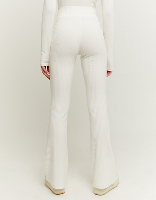 TALLY WEiJL, Pantalon évasé côtelé blanc for Women