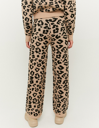 High Waist Animal Print Trousers 