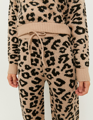 High Waist Animal Print Trousers 