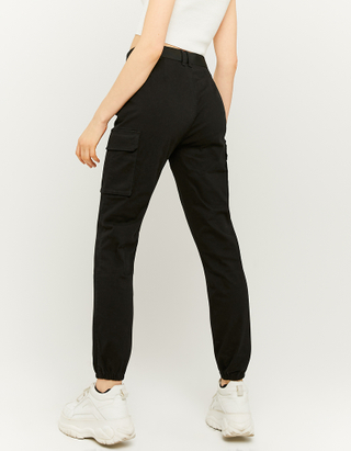 TALLY WEiJL, Pantalon Noir Taille Haute Cargo for Women