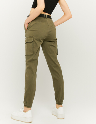 TALLY WEiJL, Pantalon Vert Taille Haute Cargo for Women