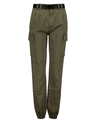 Pantalon Vert Taille Haute Cargo