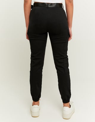 TALLY WEiJL, Pantalon Cargo Noir Taille Haute for Women
