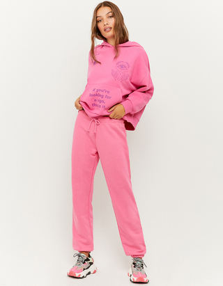 Pantaloni da Jogging Baggy a Vita Bassa Rosa | TALLY WEiJL Online Shop