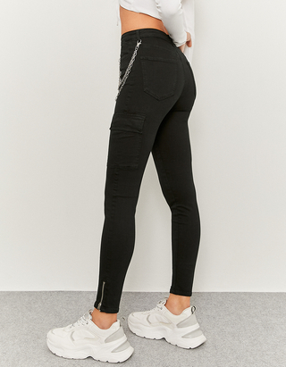 Pantaloni Cargo a Vita Alta Neri | TALLY WEiJL Online Shop