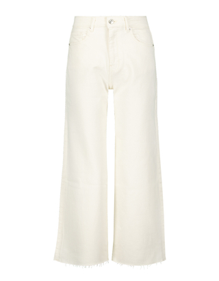 White High Waist Wide Leg Trousers 