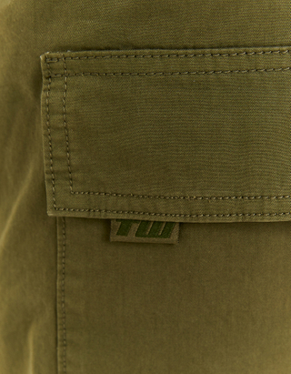 TALLY WEiJL, Zielone poszerzane spodnie ze średnim stanem for Women