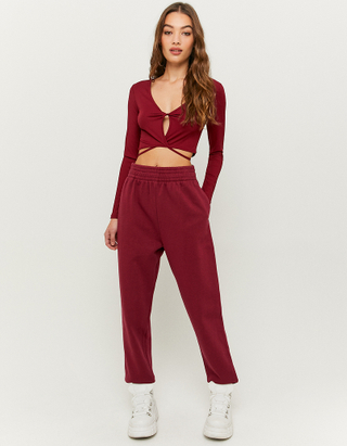 TALLY WEiJL, Rote High Waist Loose Jogginghose for Women