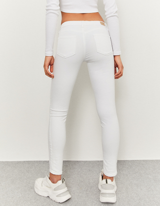 TALLY WEiJL, Pantalon Blanc Taille Basse Skinny for Women