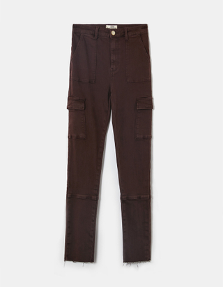 TALLY WEiJL, Brown High Waist Cargo Trousers for Women