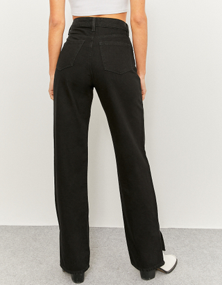 TALLY WEiJL, Black High Waist Straight Jeans for Women