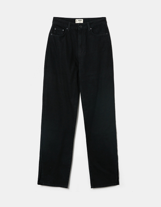 TALLY WEiJL, Schwarze High Waist Straight Jeans for Women