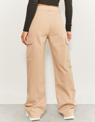 TALLY WEiJL, Pantalon Cargo Taille Haute Beige for Women