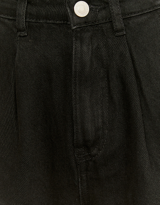 TALLY WEiJL, Czarne spodnie slouchy z wysokim stanem for Women