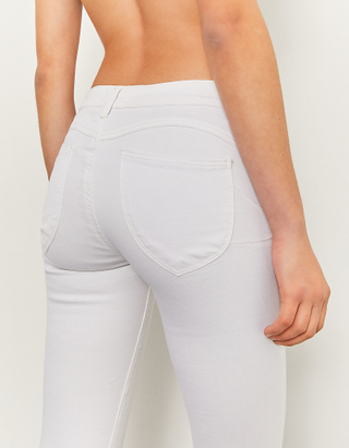 TALLY WEiJL, Pantalon Blanc Taille Mi Haute Push Up for Women