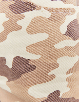 High Waist Cargo Camouflage Trousers