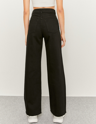 Black High Waist Wide Leg Trousers 
