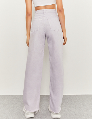 Lilac High Waist Wide Leg Trousers 