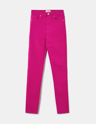 TALLY WEiJL, Pink High Waist Skinny Trousers for Women