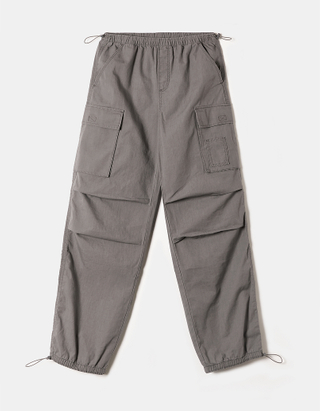 TALLY WEiJL, Grey High Waist Cargo Parachute Trousers for Women
