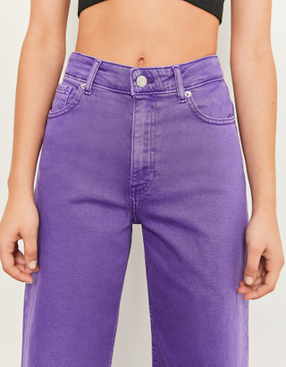 TALLY WEiJL, Pantalon Jambe Large Taille Haute Violet for Women