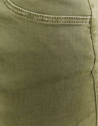 Pantalon Cargo Taille Haute Vert