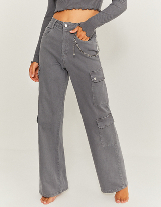 TALLY WEiJL, Pantalon Cargo Droit Taille Haute for Women