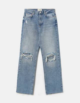 Mid Waist Straight Leg Jeans | TALLY 