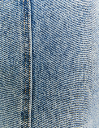 TALLY WEiJL, Mid Waist Wide Leg Jeans With Cargo Back Pockets for Women