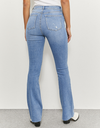 TALLY WEiJL, Jeans Skinny Flare A Vita Alta Blu for Women