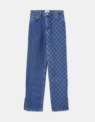 TALLY WEiJL, Niebieskie jeansy Straight z wysokim stanem for Women