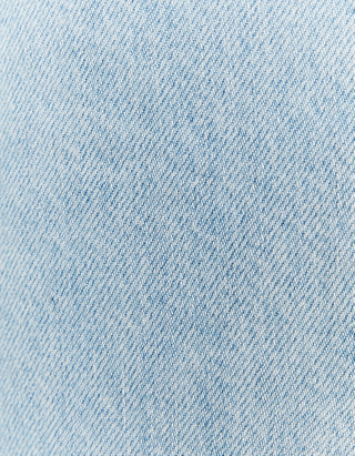 Jeans Larghi a Vita Alta Blu