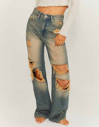 TALLY WEiJL, Destroyed Wide leg Jeans for Women