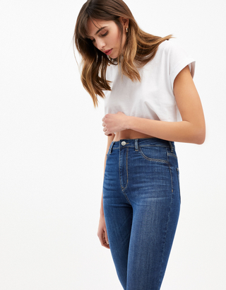 TALLY WEiJL, Jeans Skinny a Vita Alta Blu for Women