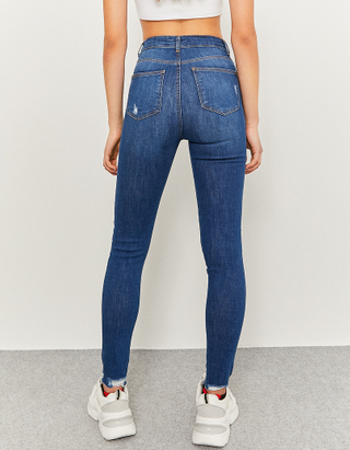 TALLY WEiJL, Niebieskie jeansy skinny z wysokim stanem for Women