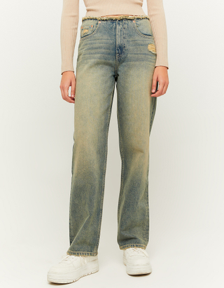 TALLY WEiJL, Straight Jeans with Removed Waistband for Women