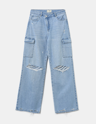 TALLY WEiJL, Jeans Cargo Blu for Women