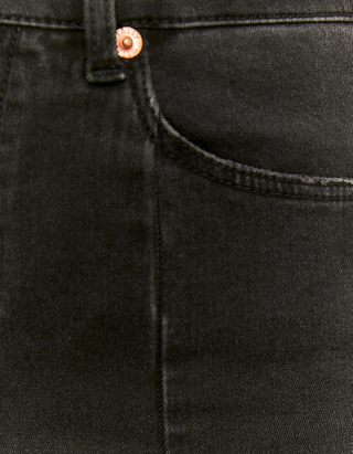 Jeans Taille Haute Large Fendu